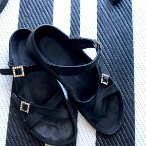 Birkenstock Tatami Black Slide Sanders size 40/41